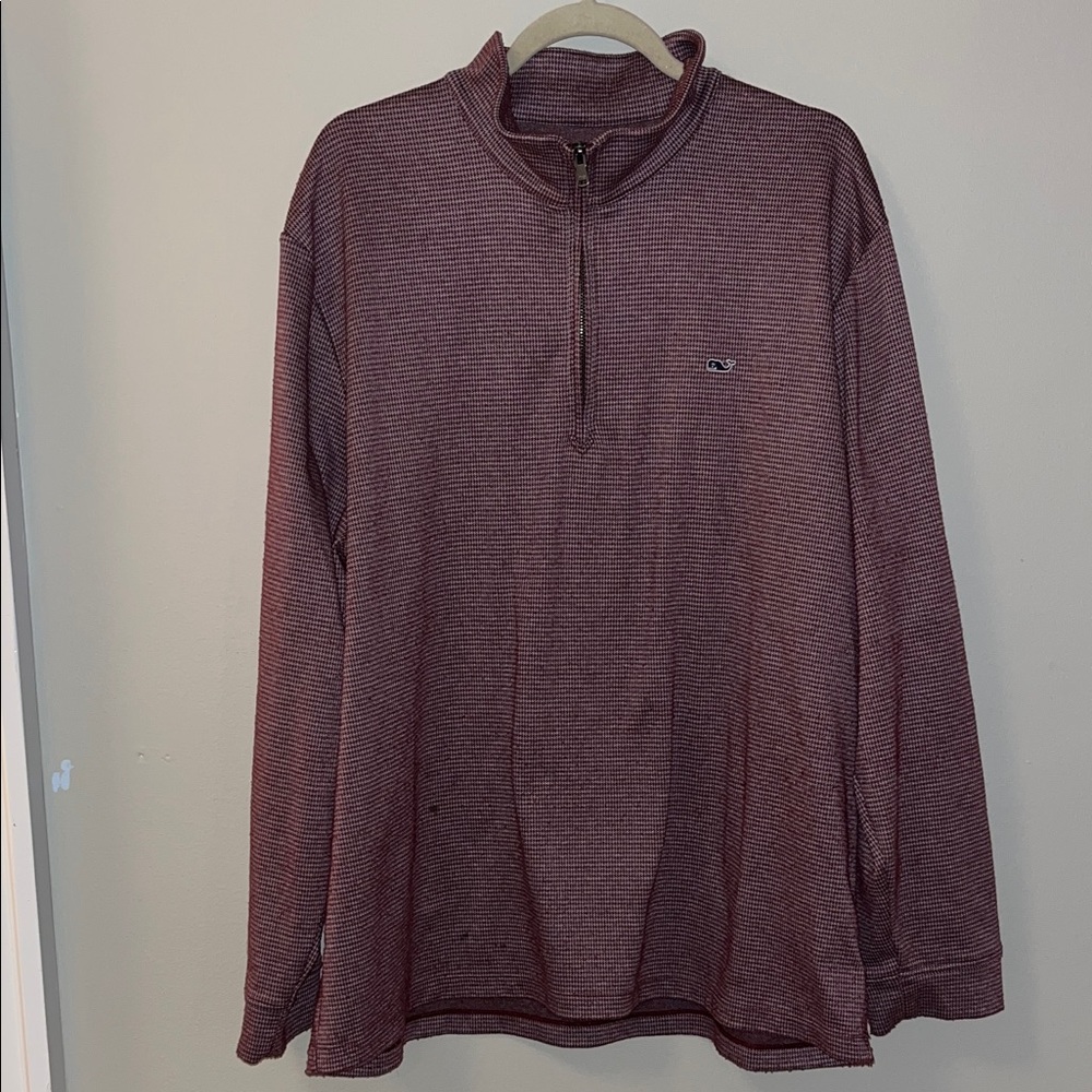 Vineyard Vines Burgundy Performance Pullover